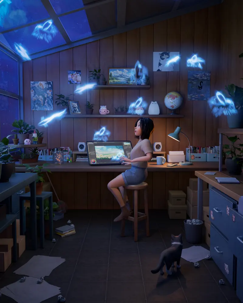 Personal work, Maya in Digital Dimensions 3